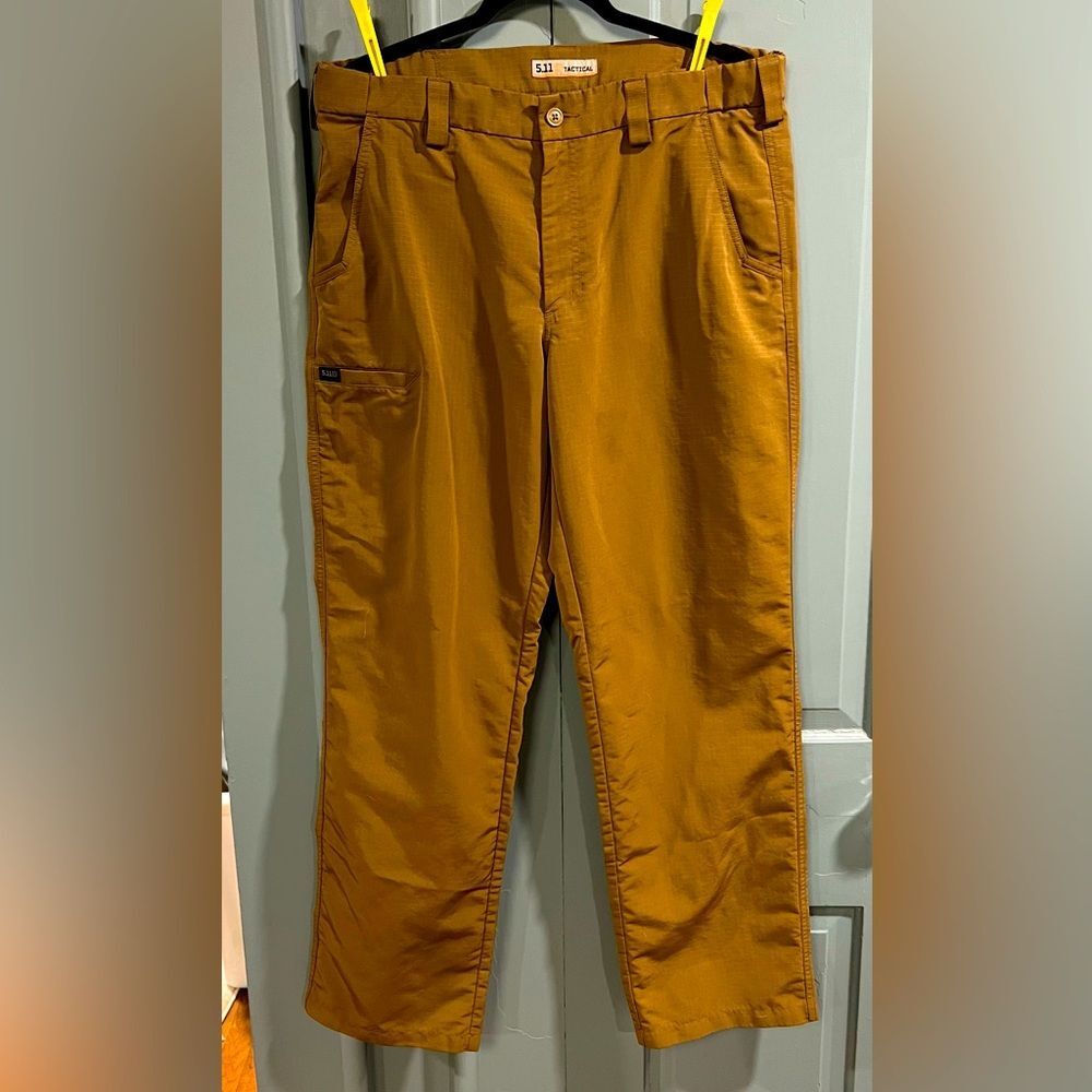 5.11 Tactical Men's Pants in Mustard Yellow 36 x 32 Rip Stop
